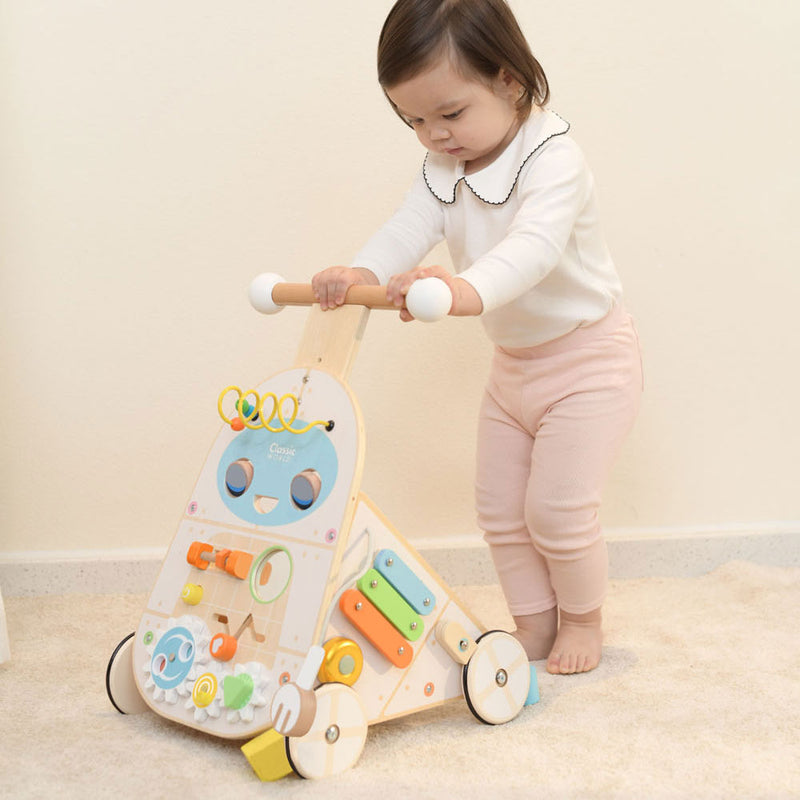 Chargez l'image dans la visionneuse de la galerie, Classic world houten baby loopwagen - educatief speelgoed multicolor.
