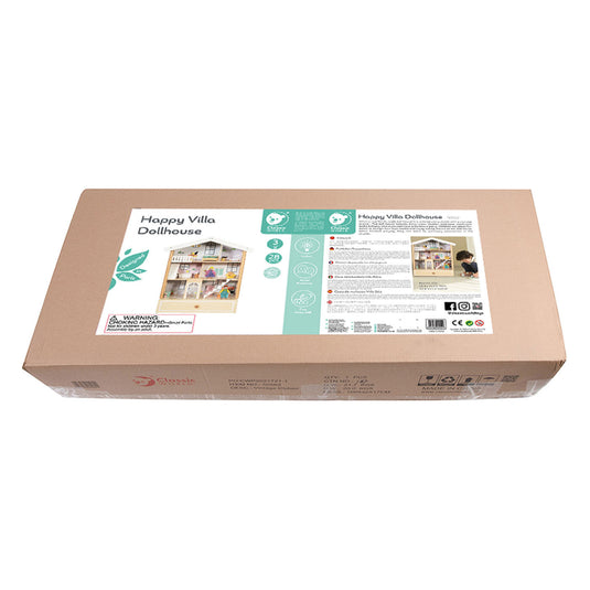 Classic world happy villa houten poppenhuis, 28dlg.