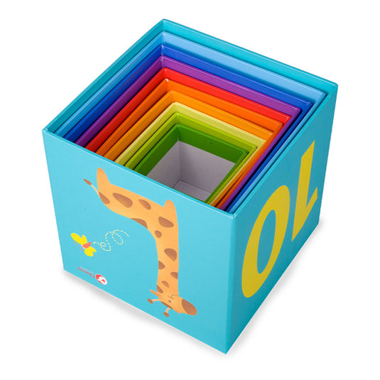 Classic world stapelblokken cijfers en dieren, 10dlg.