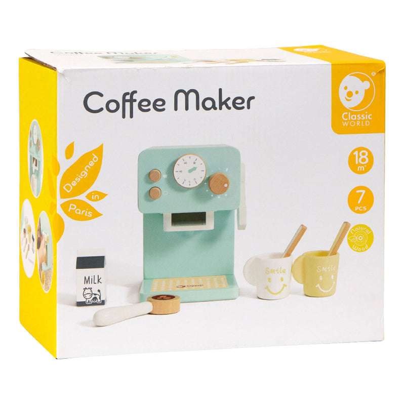 Afbeelding laden in galerijviewer, Classic world houten koffiezetapparaat voor kinderen – kleine barista | klassieke wereld - uni
