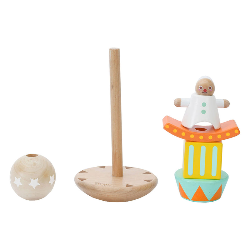Load image into Gallery viewer, Classic world houten stapel en balansspel clown, 6dlg.
