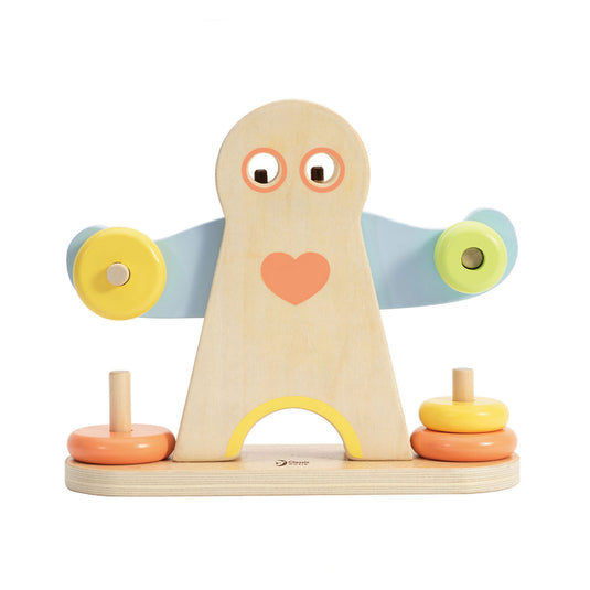 Classic world houten hercules weegschaal, 7dlg.