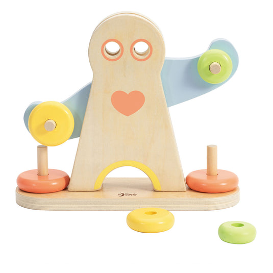 Classic world houten hercules weegschaal, 7dlg.