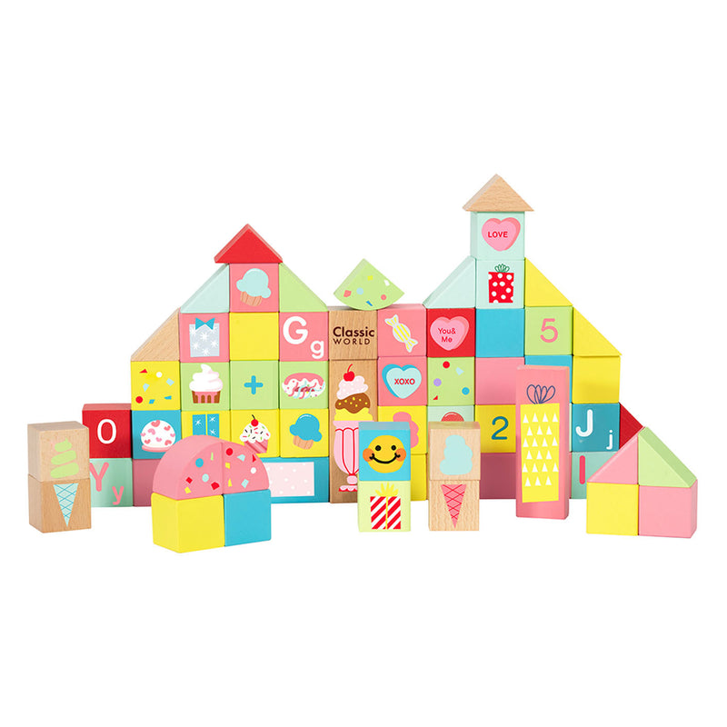 Load image into Gallery viewer, Classic world houten sweet cube bouwblokken
