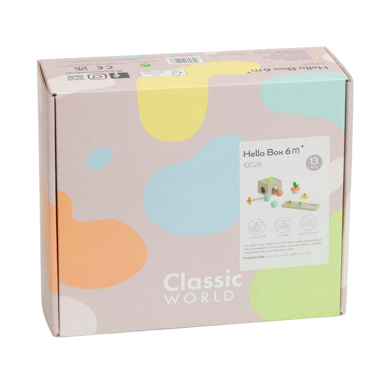 Afbeelding laden in galerijviewer, Classic world houten speelgoed box baby 6-12 maanden educatief.
