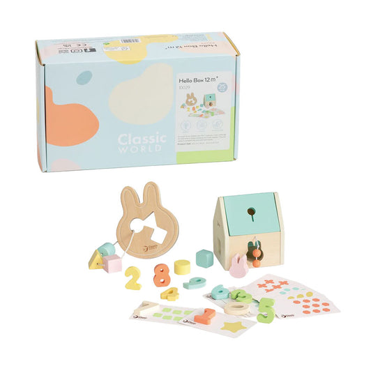 Lobbes speelgoed bv classic world baby hello speelgoed box 12-18 maanden