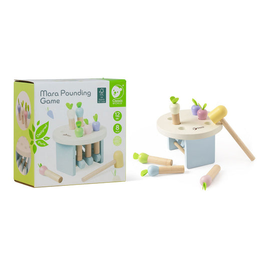 Classic world houten hamerbank educatief speelgoed - wortels slaan.