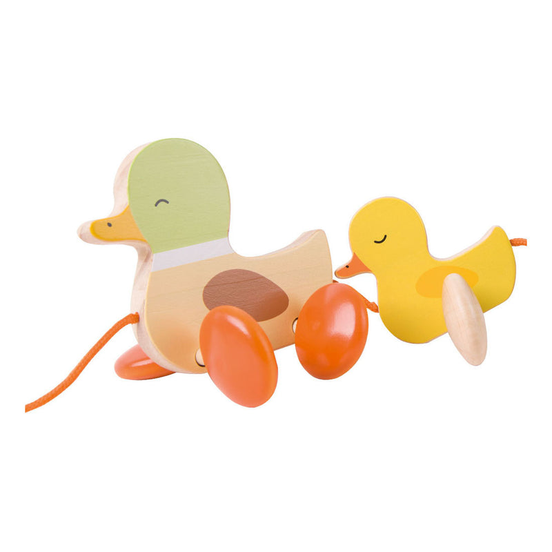 Afbeelding laden in galerijviewer, Classic world houten trekfiguur eenden - educatief peuterspeelgoed.
