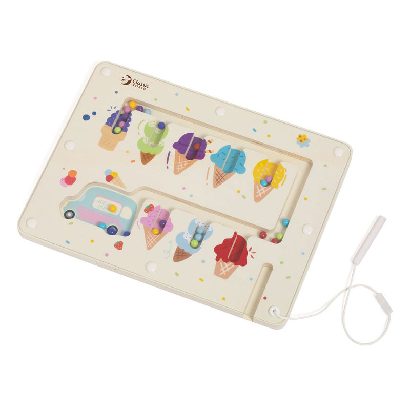 Afbeelding laden in galerijviewer, Classic world houten educatief kleuren match spel ijsjes magnetisch.
