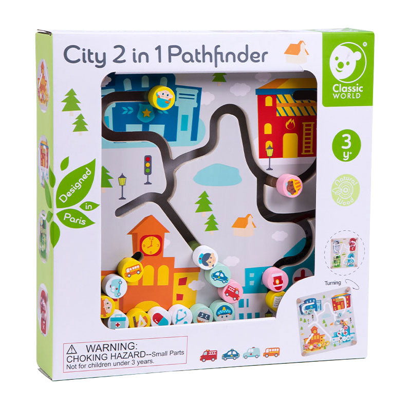 Afbeelding laden in galerijviewer, Classic world houten sorteerspel educatief bord stad en afval scheiden.
