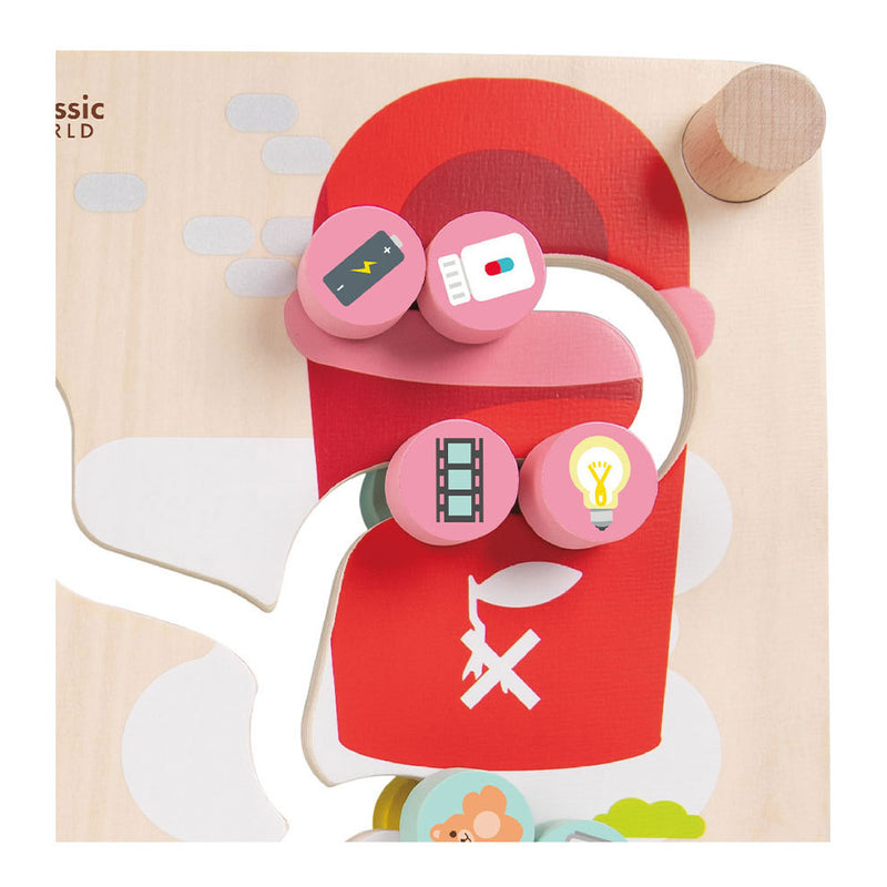 Load image into Gallery viewer, Classic world houten bord sorteerspel 2in1 stad en afval scheiden
