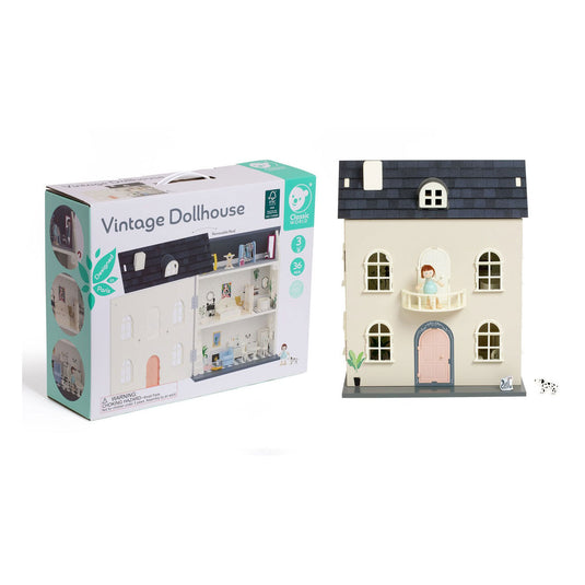 Classic world houten vintage poppenhuis, 36dlg.