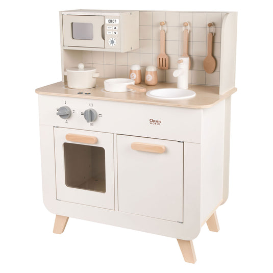 Classic world houten speelkeuken chef 11-delig speelgoedkeuken wit.