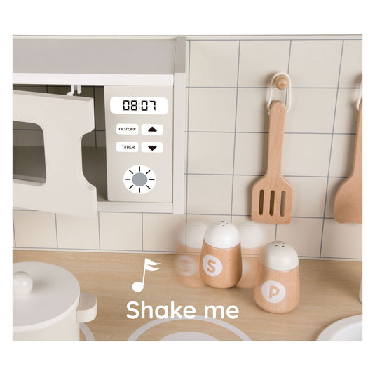 Classic world houten speelkeuken chef 11-delig speelgoedkeuken wit.
