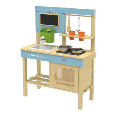 Classic world houten buitenkeuken speelkeuken met accessoires 7-delig.