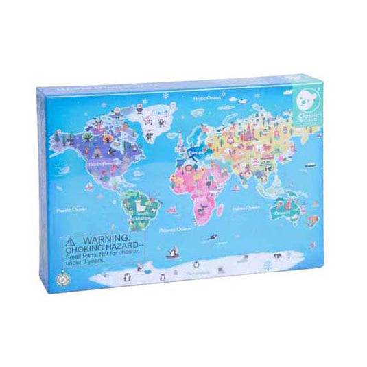 Classic world legpuzzel wereldkaart - 48st.