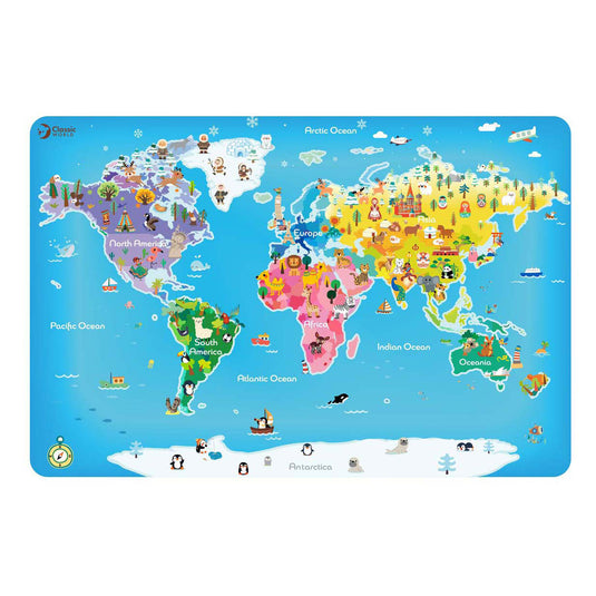 Classic world legpuzzel wereldkaart - 48st.