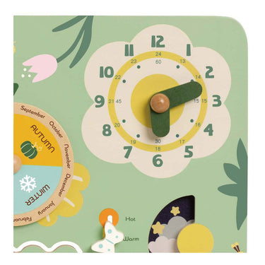 Classic world houten kalender in het engels in een doos - uni