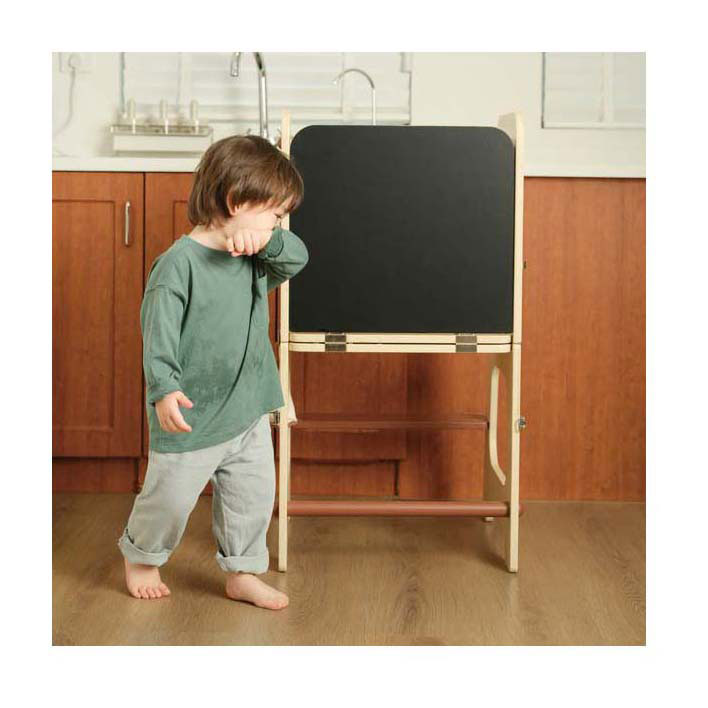 Load image into Gallery viewer, Classic world houten 2in1 leertoren en tafel verstelbaar, 90cm
