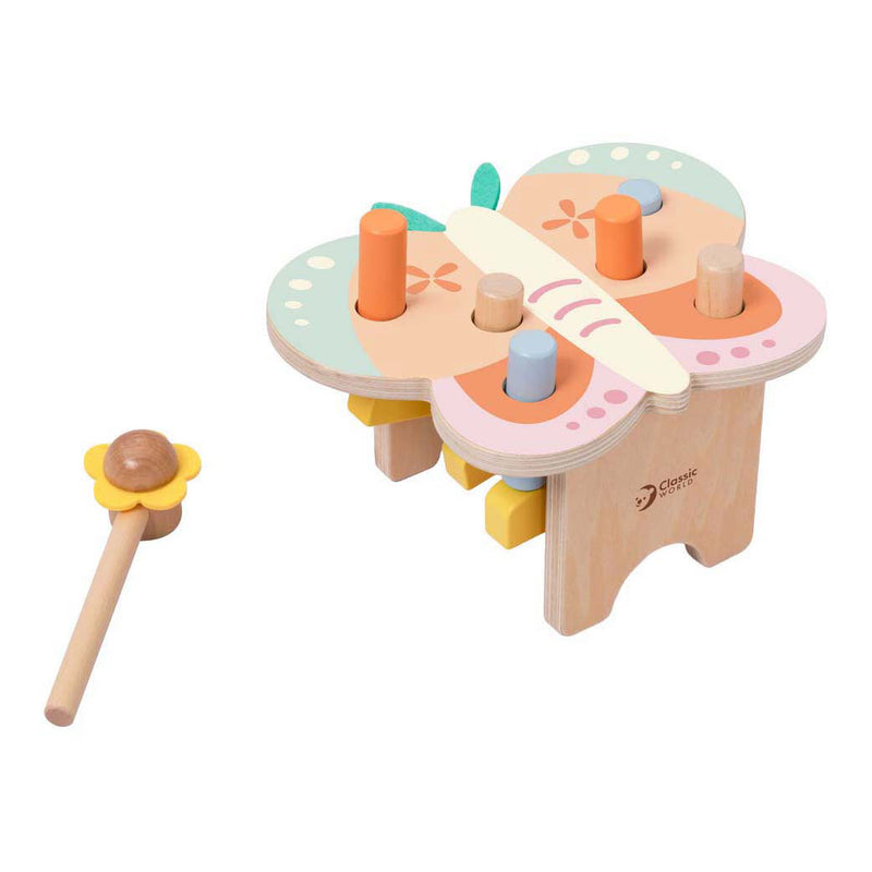 ギャラリービューアに画像をロードする, Classic world houten speelgoed hamerbank vlinder voor peuters.
