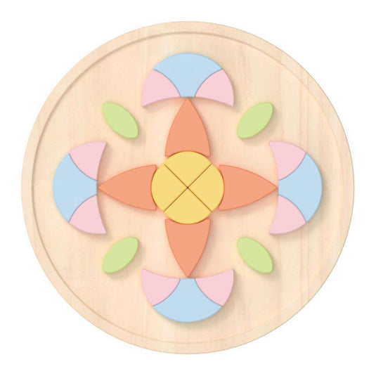 Classic world klassieke wereld mandala puzzel - houten bloemen mozaïek
