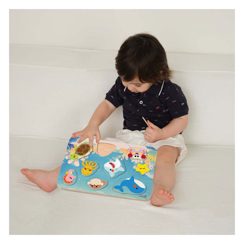Laden Sie das Bild in Galerie -Viewer, Classic world houten puzzel oceaan - 9st.
