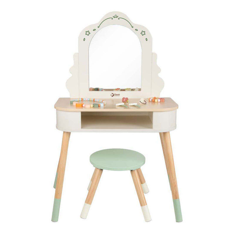 Laden Sie das Bild in Galerie -Viewer, Classic world houten kaptafel met krukje - inclusief accessoires
