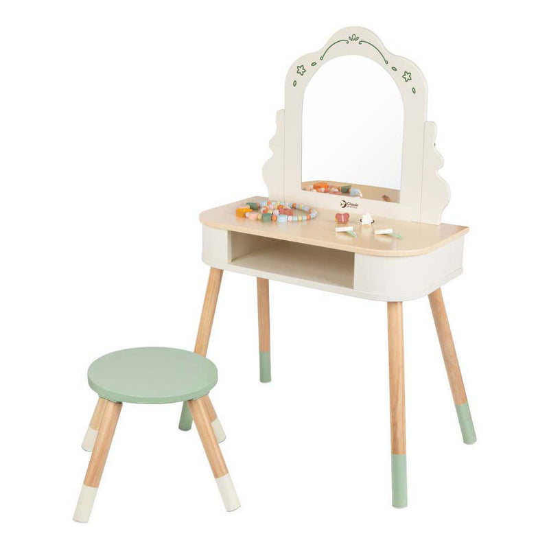 Laden Sie das Bild in Galerie -Viewer, Classic world houten kaptafel met krukje - inclusief accessoires
