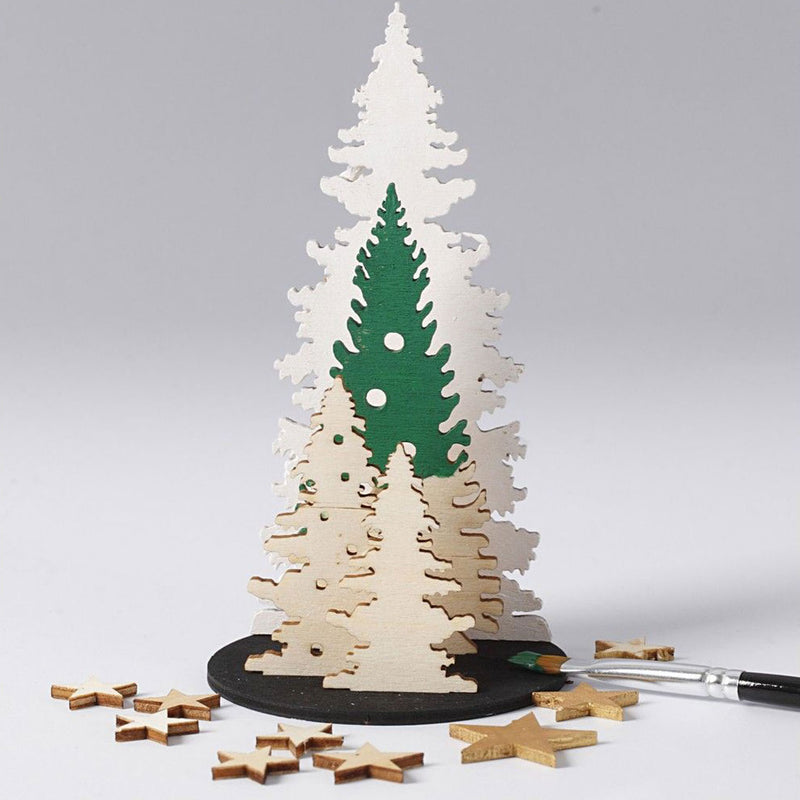 Chargez l'image dans la visionneuse de la galerie, Creativ company maak en versier je houten kerstbomen
