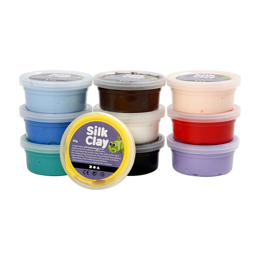 Silk clay - basiskleuren, 10x40gr.