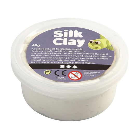 Silk clay - wit, 40gr.