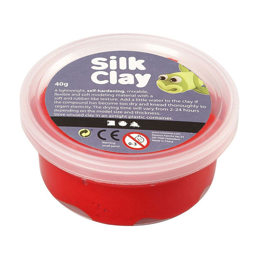 Silk clay - rood, 40gr.