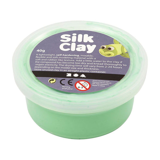 Silk clay - lichtgroen, 40gr.