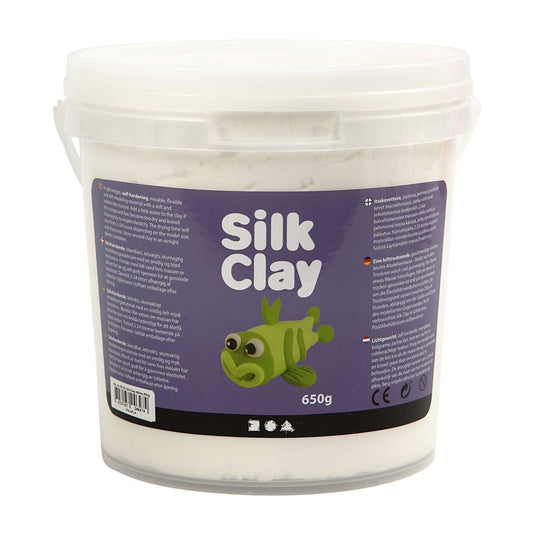 Silk clay - wit, 650gr.
