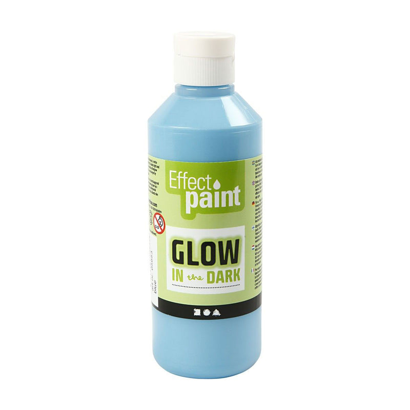Load image into Gallery viewer, Creativ company glow in the dark verf - lichtblauw, 250ml
