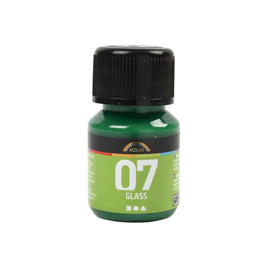 Creativ company permanente glasverf - briljant groen, 30ml