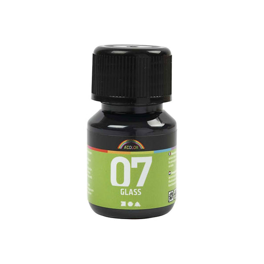 Creativ company permanente glasverf - zwart, 30ml
