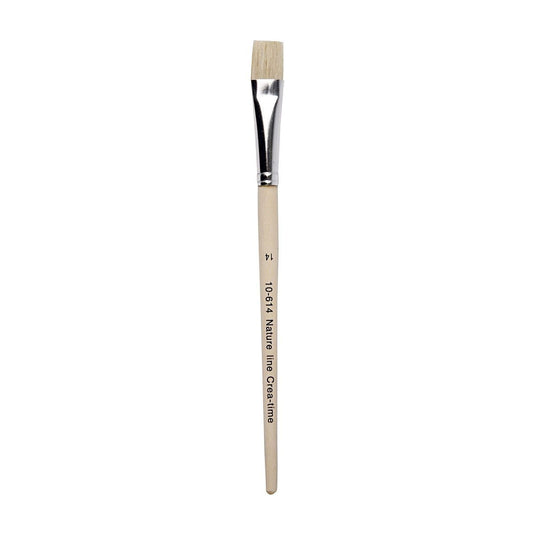 Creativ company nature line kwasten, afm 14, l: 20 cm, b: 15 mm, plat, 12 stuk 1 doos