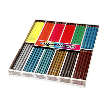 Creativ company http: www.cchobby.nl colortime-kleurpotloden-l-17-45-cm-vulling-3-mm-metallic-kleuren-neon-kleuren-144-stuk-1-doos