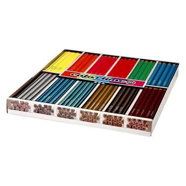 Creativ company http: www.cchobby.nl colortime-kleurpotloden-l-17-45-cm-vulling-3-mm-metallic-kleuren-neon-kleuren-144-stuk-1-doos