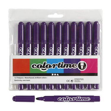 Creativ company paarse jumbo stiften, 12st.