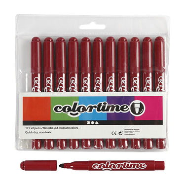 Creativ company wijnrode jumbo stiften, 12st.