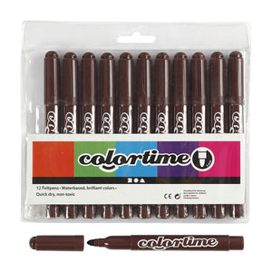 Creativ company donkerbruine jumbo stiften, 12st.
