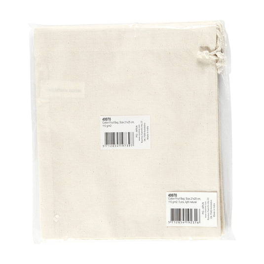 Creativ company http: www.cchobby.nl stoffen-tas-afm-21x25-cm-110-gr-licht-naturel-5-stuk-1-doos