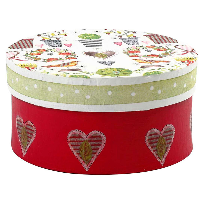 Load image into Gallery viewer, Creativ company ronde doosjes papier-maché, 3st.
