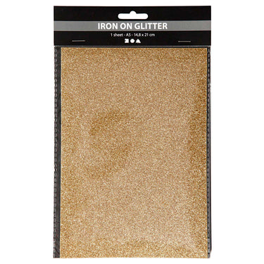 Creativ company opstrijkfolie glitter goud, a5