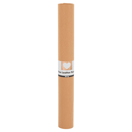 Creativ company faux leather papier lichtbruin, 1mtr.