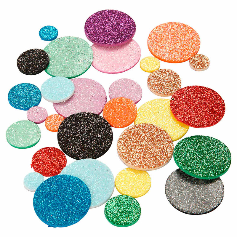 ギャラリービューアに画像をロードする, Creativ company foamvormen glitter cirkels, 150st.
