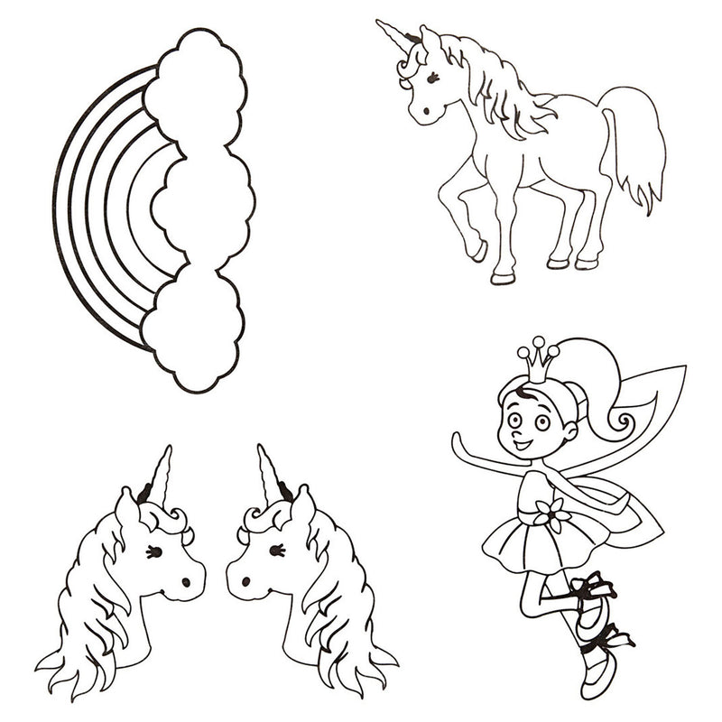 Load image into Gallery viewer, Creativ company https: www.cchobby.nl vellen-krimpfolie-met-motieven-unicorn-vel-10-5x14-5-cm-dikte-0-3-mm-mat-transparant-4-vel-1-doos
