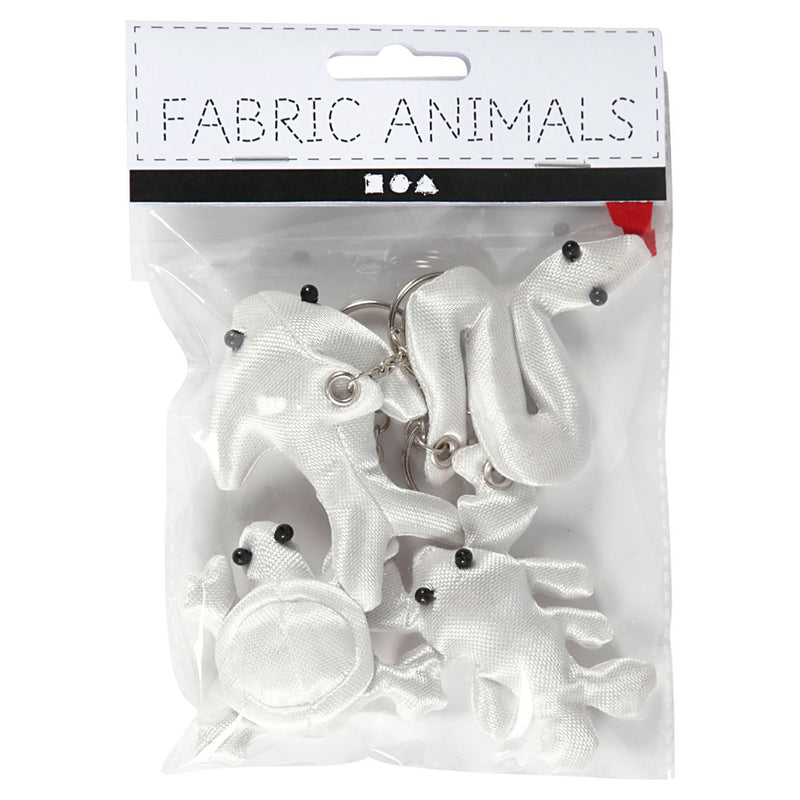 ギャラリービューアに画像をロードする, Creativ company dieren sleutelhangers van textiel, 4st.
